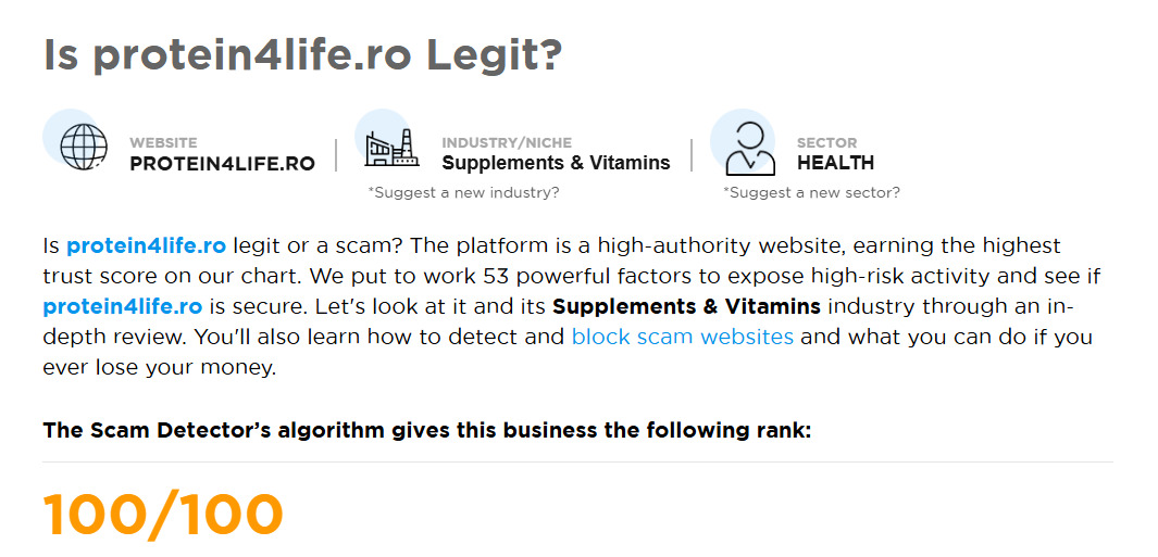 Logo Protein4Life.ro - garantie suplimente originale si autentice, ghid complet pentru cumparatori Romania